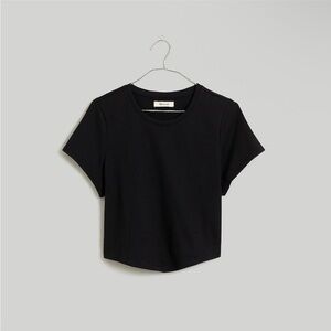 Madewell Heavyweight Jersey Crewneck Tee in True Black size XS NWT NN143